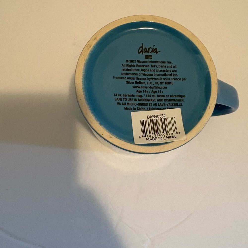Daria Sarcasm It’s a Great Way To Deal 14 Ounce Blue Mug MTV 2021 New - Picture 7 of 9